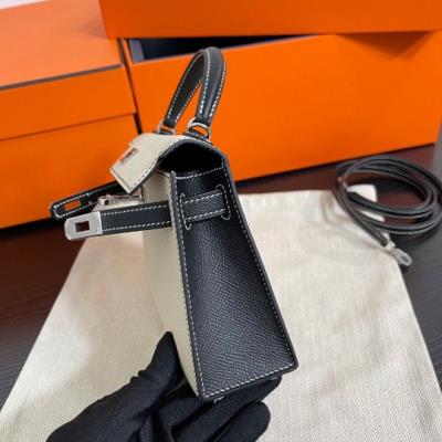 wholesale quality hermes kelly mini ii epson phw bicolor craie match noir